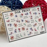 Слайдер-дизайн для ногтей M807 Dak Print