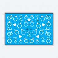 Объемный 3D слайдер дизайн со стразами "Marry me" Freedecor