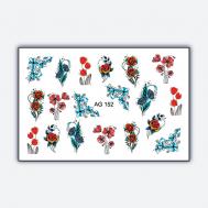 Слайдер дизайн Имитация Аэрографии "Букеты" Freedecor