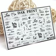 Слайдер-дизайн для ногтей W3375 Dak Print