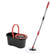 Швабра с отжимом и ведром 7л/5л, две насадки в комплекте Laima