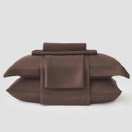 Постельное белье Бамбук Tencel Arty 200x220 см Коричневый Arya home collection