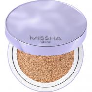 Тональный кушон c антивозрастной сывороткой Glow Layering Fit Cushion Missha