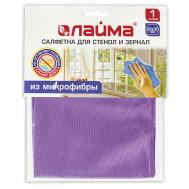 Салфетка для стекол и зеркал, гладкая микрофибра Laima