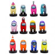 Набор штампиков 3 серия (красный герой с дорожным конусом) Among Us