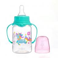 Бутылочка для кормления "Волшебная пони", классическое горло, с ручками, от 0 мес. Mum&Baby