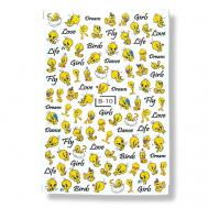 Слайдер дизайн для ногтей цыпленок твитти MIW NAILS