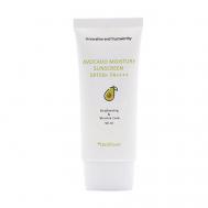 Крем для лица солнцезащитный увлажняющий с экстрактом авокадо Avocado Moisture Sunscreen SPF 50+ PA++++ 50 BELLFLOWER