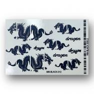 Слайдер дизайн для ногтей 2D MN 012 BLACK Anna Tkacheva