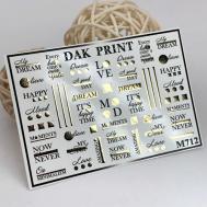 Слайдер-дизайн для ногтей M712 Dak Print