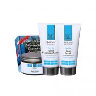 Подарочный SPA набор №11: Скраб для тела, Скраб для ног, Очищающий скраб для лица SeaCare