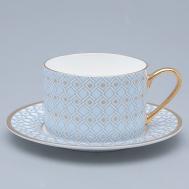 Чашка с блюдцем чайная  "Азур №2" Императорский фарфоровый завод