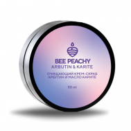 Очищающий крем-скраб для лица Арбутин и Масло карите 50 BEE PEACHY COSMETICS