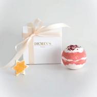Набор бомбочка для ванн "Роза" и пена для ванн "Звездочки" DEMIN`S FOR HOME