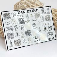 Слайдер-дизайн для ногтей M765 Dak Print