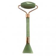 Массажер-роллер для лица нефрит со скребком Snip snap