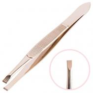 Пинцет для бровей прямой Golden EVABOND