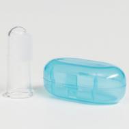 Детская зубная щетка, прорезыватель - массажер на палец, силиконовая, в контейнере Крошка Я