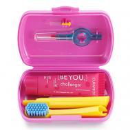 Дорожный набор BE YOU розовый бокс Curaprox