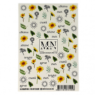 Слайдеры для ногтей на любой фон Подсолнухи MIW NAILS