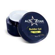 Однофазный гель для наращивания ногтей, Builder Gel "Clear" ALL STAR PROFESSIONAL