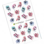 Слайдер дизайн для ногтей Акварельный на белый фон GRANDE 143 Полисфера