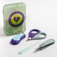 Детский маникюрный набор (ножницы, книпсер, пилка, пинцет) Крошка Я