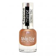 Лак для ногтей CHROME MIRROR, 01 Зеркальное серебро Alvin D'or