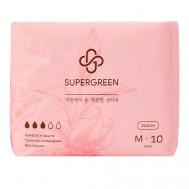 Прокладки женские ультратонкие размер М (длина 24.5 см) SUPERGREEN