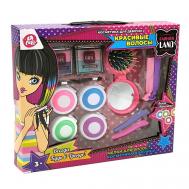 Набор детской декоративной косметики мелки для волос, тени Lapulli Kids