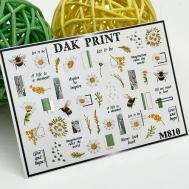 Слайдер-дизайн для ногтей M810 Dak Print