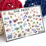 Слайдер-дизайн для ногтей W3324 Dak Print