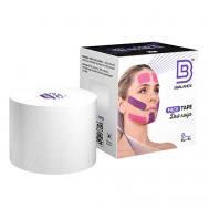 Косметологический кинезио тейп для моделирования овала лица  (5см*5м) хлопок, белый BBalance