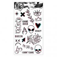 Наклейки-тату переводные Милые глитч рисунки P.INK