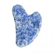 Скребок гуаша Сердце в подарочной упаковке Голубая яшма CHIOS®