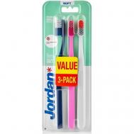 Набор зубных щеток Jordan Clean Smile Soft 3 шт, мягкая Jordan
