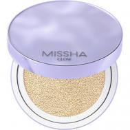 Тональный кушон c антивозрастной сывороткой Glow Layering Fit Cushion Missha