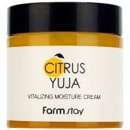 Крем для лица освежающий увлажняющий с экстрактом юдзу Citrus Yuja Vitalizing Moisture Cream 80 FARMSTAY