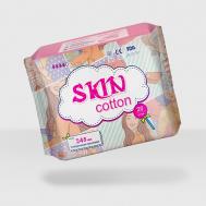 Прокладки дневные женские ультратонкие, с крылышками SKIN COTTON