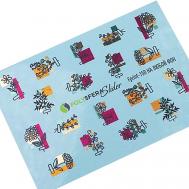 Слайдер дизайн для ногтей Комбинированный с фольгой 150 Полисфера