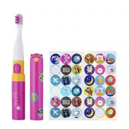 Детская электрическая зубная щетка Go-Kidz, от 3-х лет с наклейками Brush-Baby