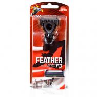 Станок бритвенный с тройным лезвием и защитой для мягкого бритья F3 Feather