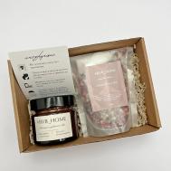 Ароматическая свеча в подарочном наборе - Жареный миндаль #BVB_HOME