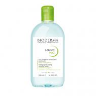 Мицеллярная вода очищающая для жирной и проблемной кожи лица Sebium 500 Bioderma