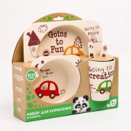 Набор бамбуковой посуды «Машинки» Крошка Я