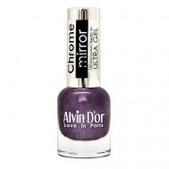Лак для ногтей CHROME MIRROR, 01 Зеркальное серебро Alvin D'or