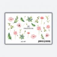 Слайдер дизайн Имитация Аэрографии "Маки" Freedecor