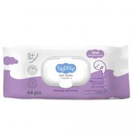 Салфетки влажные Лаванда (Lavender) Wet Wipes с клипом-крышкой Bebble
