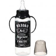 Бутылочка для кормления "Молоко № 1", классическое горло, с ручками, от 0 мес. Mum&Baby