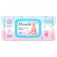Влажные салфетки Fantasy детские с экстрактом Ромашки и Алоэ Вера Maneki